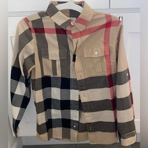 Boy’s Burberry Long Sleeve Button Down